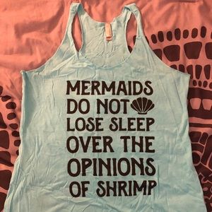 Look Human Mermaid Feminist Tank